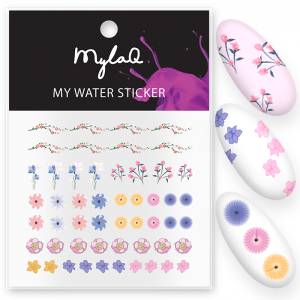 MYLAQ MY FLOWER WATER STICKER NAKLEJKI NA PAZNOKCIE