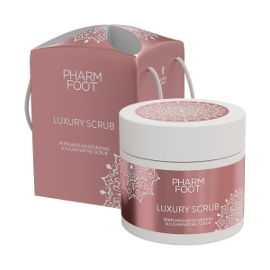 PHARM FOOT LUXURY SCRUB PERFUMOWANY PEELING NAWILŻAJĄCO ROZŚWIETLAJĄCY DO STÓP DŁONI I CIAŁA 200G