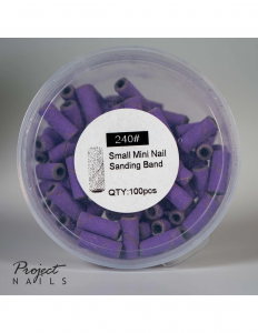 SPN NAILS MINI BANDS 240 GRIT  PURPUROWE 100 SZTUK