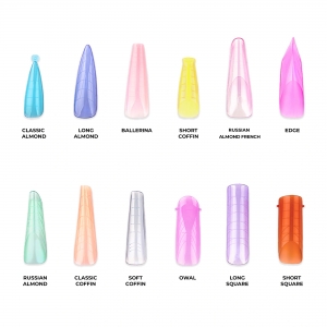 NC NAILS COMPANY DUAL FORM RAINBOW MIX 288 szt.