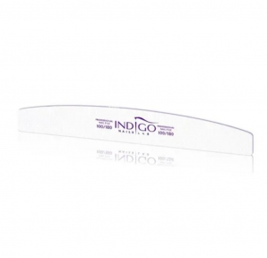NAIL FILE MYLAR HALF MOON WHITE 100/180