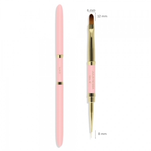 JULIA NESSA PĘDZELEK JULIA NESSA SLIM GEL BRUSH 8MM\6MM RÓŻOWY