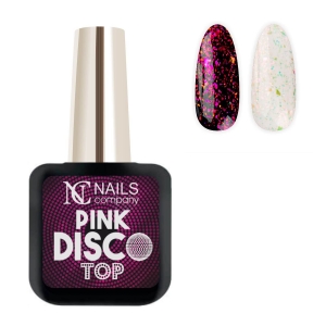 NC NAILS COMPANY TOP COAT UV/LED PINK DISCO