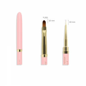 JULIA NESSA GEL BRUSH 4mm SLIM LINER 10mm - DUO BRUSH 10mm/4mm