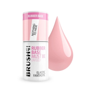 BRUSH UP! BAZA HYBRYDOWA DO PAZNOKCI RUBBER BASE ELASTIC FANTASTIC NOTHING TO HIDE 5G