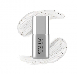 SEMILAC TOP COAT NO WIPE BLINKING GOLD FLAKES UV LED T13 - 7ml