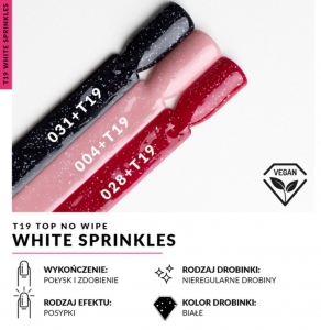 SEMILAC TOP NO WIPE WHITE SPRINKLES T19 - 7ml
