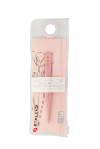 STALEKS BEAUTY & CARE EYEBROW TWEEZERS TE-11/5 PINK PĘSETA DO BRWI RÓŻOWA