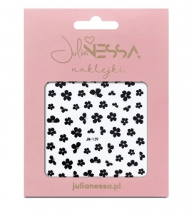 JULIA NESSA NAKLEJKI NA PAZNOKCIE - CZARNE KWIATY