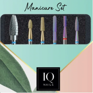 IQ NAILS ZESTAW EXPERT PRO - 6 FREZÓW DO HYBRYDY/ ŻELU/ AKRYLU/ SKÓREK (IQN ZESTAW MANI 13)