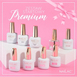 NAILAC ZESTAW STARTOWY DO MANICURE HYBRYDOWEGO - PREMIUM 